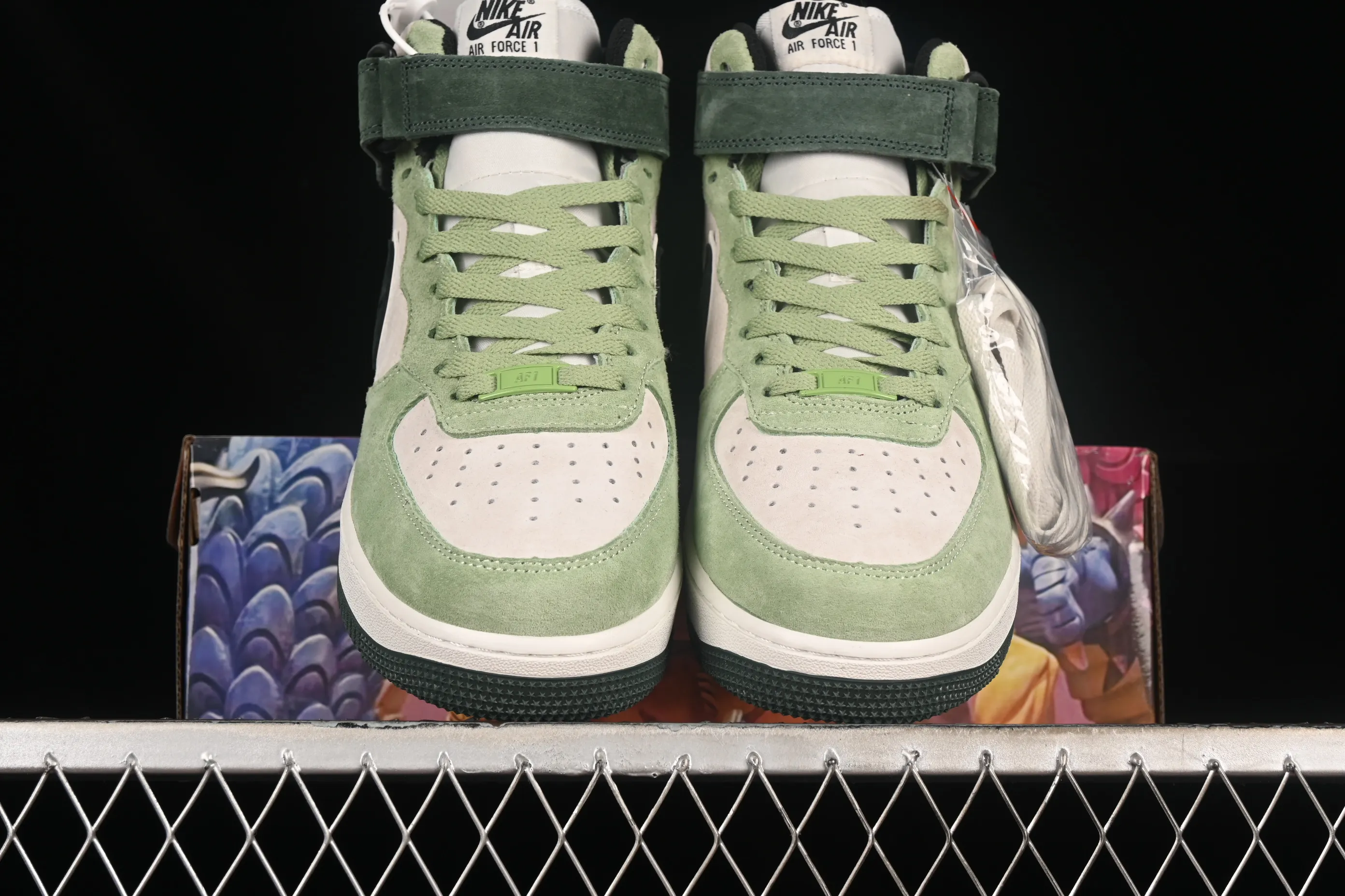 All categories Nk Air Force 1 Air Force series Nk Air Force 1 Mid Air Force mid-top Nk Air Force 1'07 Mid black military green Air Force One mid-top casual sneakers CG9908-103